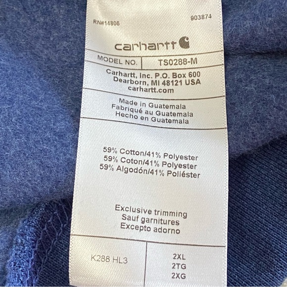 NWT CARHARTT Men's Loose Fit Mid Weight Logo Graphic Hooded Sweatshirt Size 2XL - Picture 5 of 13